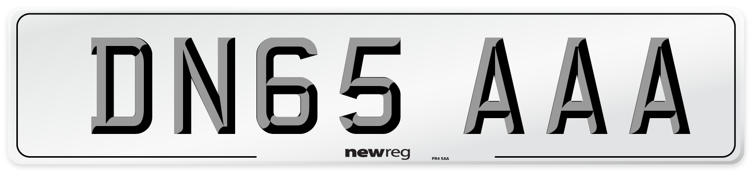 DN65 AAA Number Plate from New Reg